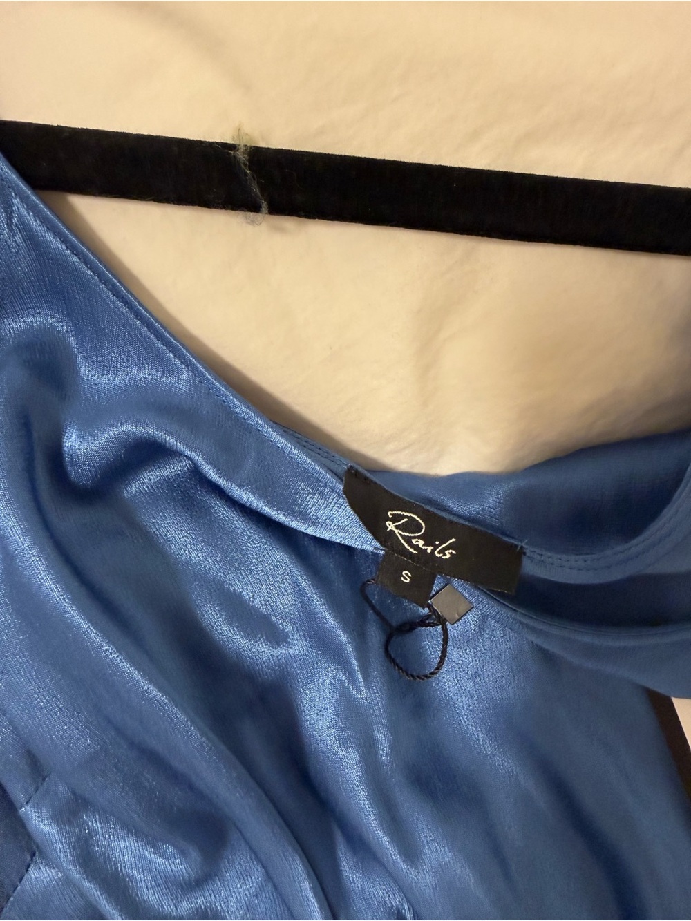 Rails Kailani Blue Satin Scoop-Neck Slip Dress NWT - Picture 2 of 3